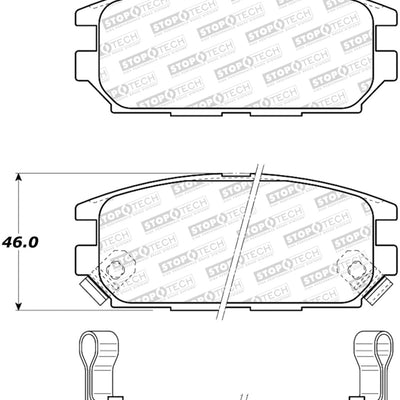 StopTech 91-93 Mitsubishi 3000GT Street Performance Rear Brake Pads