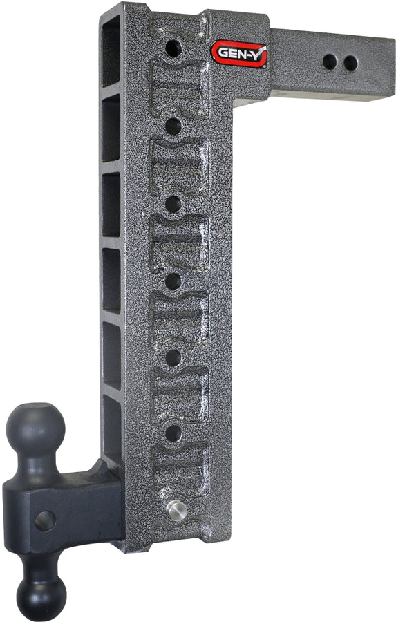 Gen-Y Mega Duty 2.5in Shank 18in Drop 3K TW 21K Hitch w/GH-061 Dual-Ball/GH-0101 Stabilizer Kit Gen-Y Mega Duty 2.5in Shank 18in Drop 3K TW 21K Hitch w/GH-061 Dual-Ball/GH-0101 Stabilizer Kit