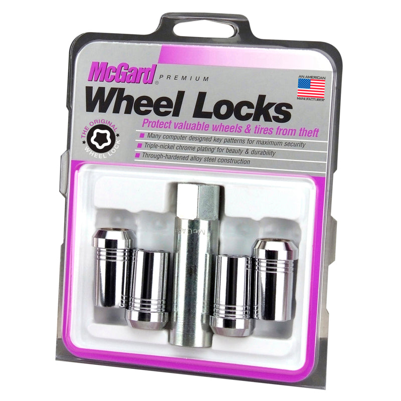 McGard Wheel Lock Nut Set - 4pk. (Tuner / Cone Seat) M14X1.5 / 22mm Hex / 1.648in. Length - Chrome McGard Wheel Lock Nut Set - 4pk. (Tuner / Cone Seat) M14X1.5 / 22mm Hex / 1.648in. Length - Chrome