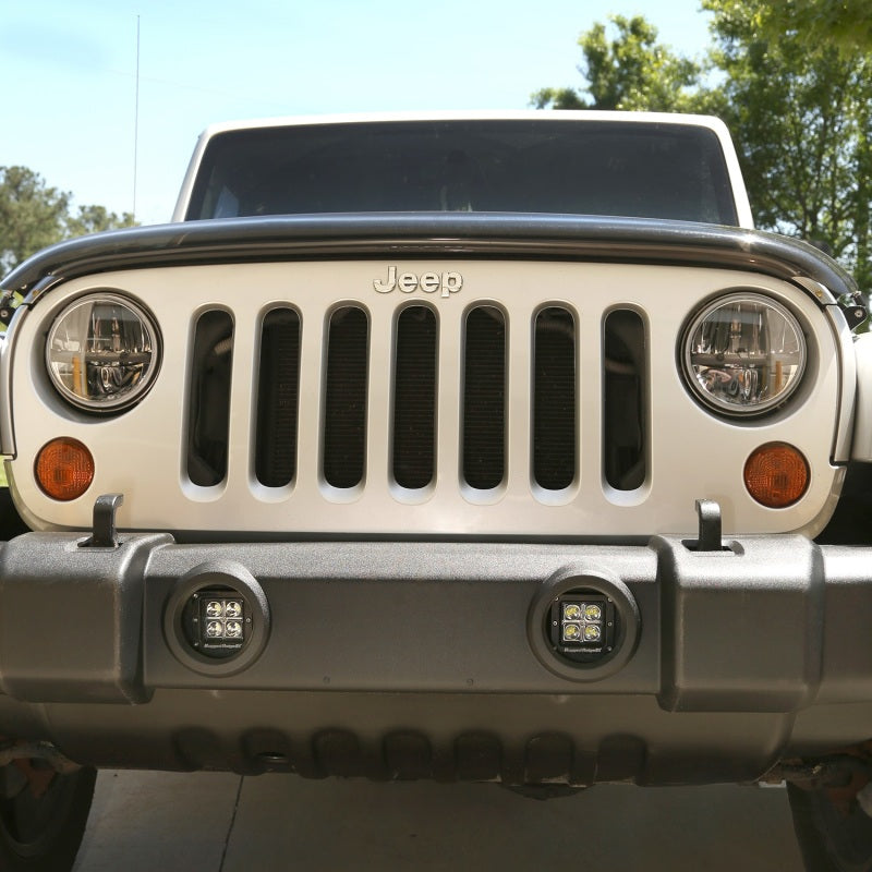 Rugged Ridge 07-18 Jeep Wrangler JK Square LED Light Mount Brackets Rugged Ridge 07-18 Jeep Wrangler JK Square LED Light Mount Brackets