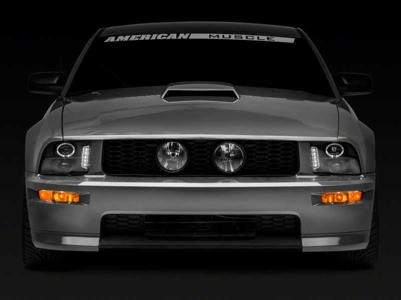 Raxiom 05-09 Ford Mustang Excluding GT500 LED Halo Projector Headlights- Blk Housing (Clear Lens) Raxiom 05-09 Ford Mustang Excluding GT500 LED Halo Projector Headlights- Blk Housing (Clear Lens)