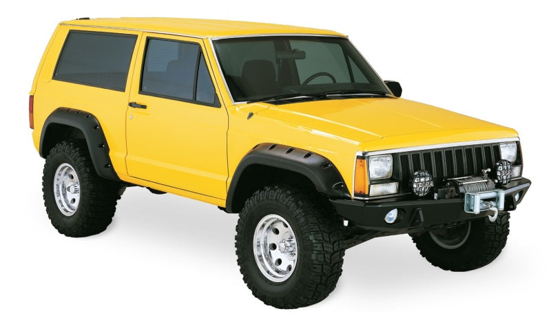 Bushwacker 84-01 Jeep Cherokee Cutout Style Flares 4pc Fits 2-Door Sport Utility Only - Black Bushwacker 84-01 Jeep Cherokee Cutout Style Flares 4pc Fits 2-Door Sport Utility Only - Black