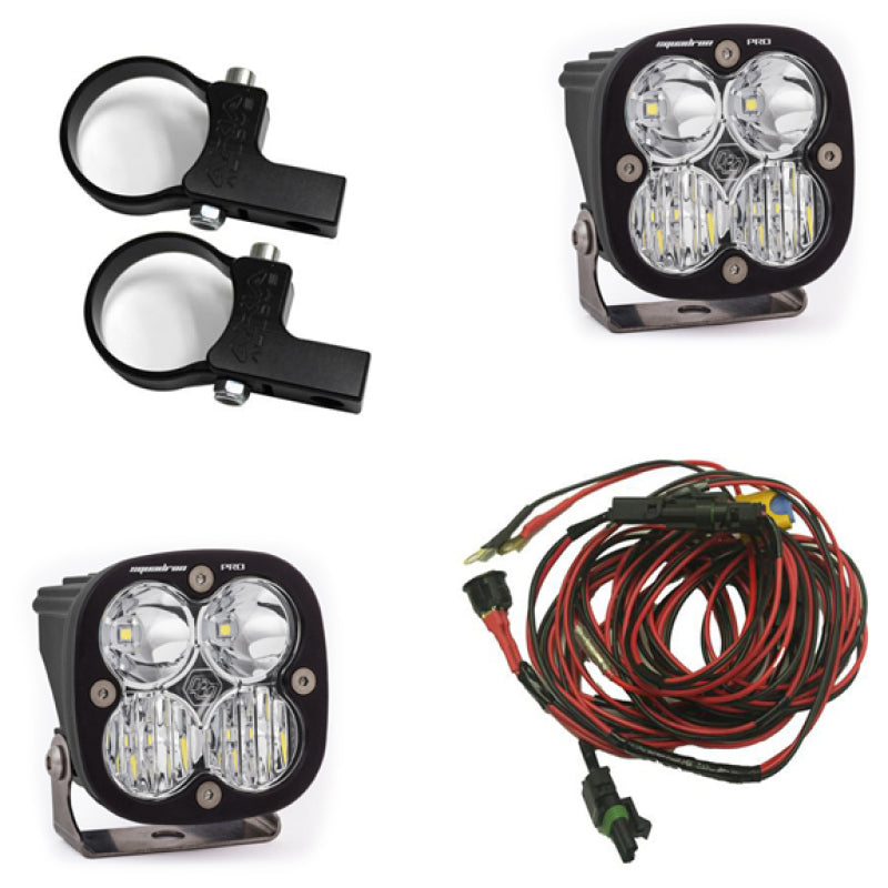 Baja Designs Squadron Pro LED Light Pods Kit w/Horizontal Mounts/1.75in Harness Baja Designs Squadron Pro LED Light Pods Kit w/Horizontal Mounts/1.75in Harness