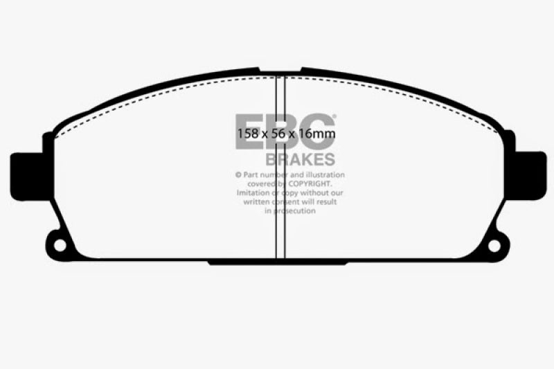 EBC 97-00 Infiniti Q45 4.1 Redstuff Front Brake Pads EBC 97-00 Infiniti Q45 4.1 Redstuff Front Brake Pads