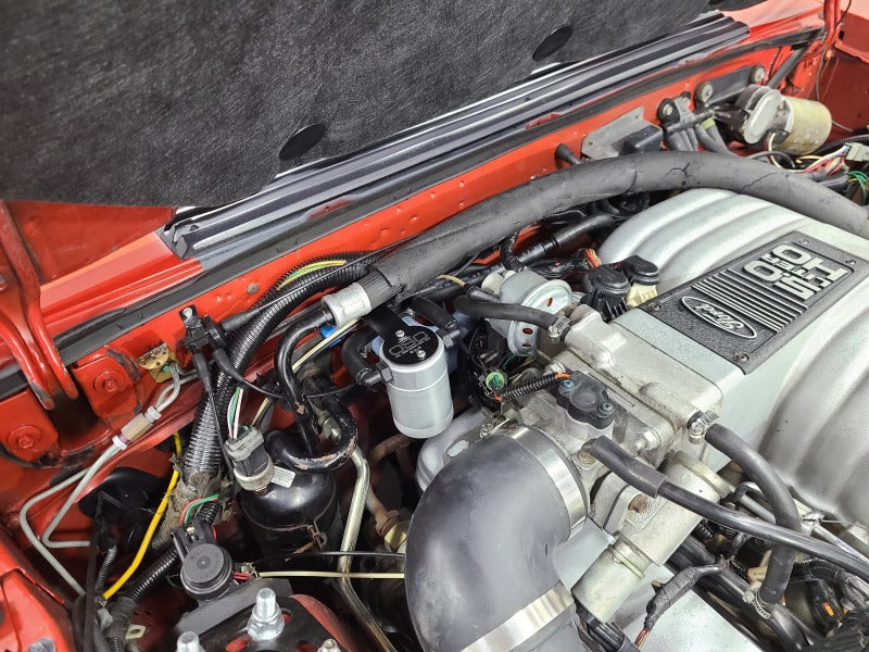 J&L 86-93 Ford Mustang 5.0 302 Passenger Side Oil Separator 3.0 - Clear Anodized J&L 86-93 Ford Mustang 5.0 302 Passenger Side Oil Separator 3.0 - Clear Anodized