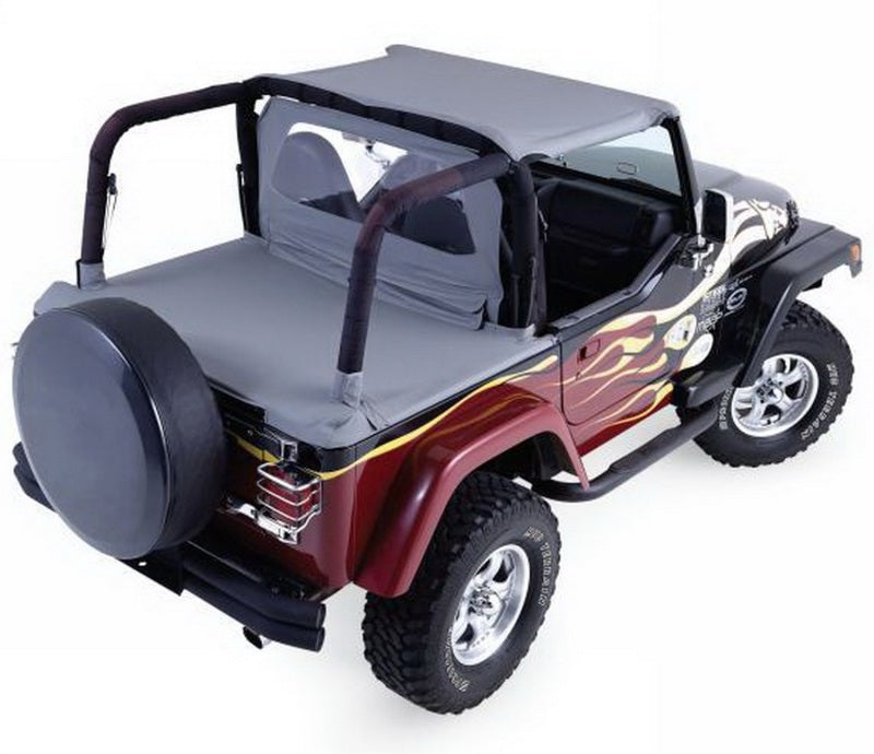 Rampage 1992-1995 Jeep Wrangler(YJ) Cab Soft Top And Tonneau Cover - Black Denim Rampage 1992-1995 Jeep Wrangler(YJ) Cab Soft Top And Tonneau Cover - Black Denim