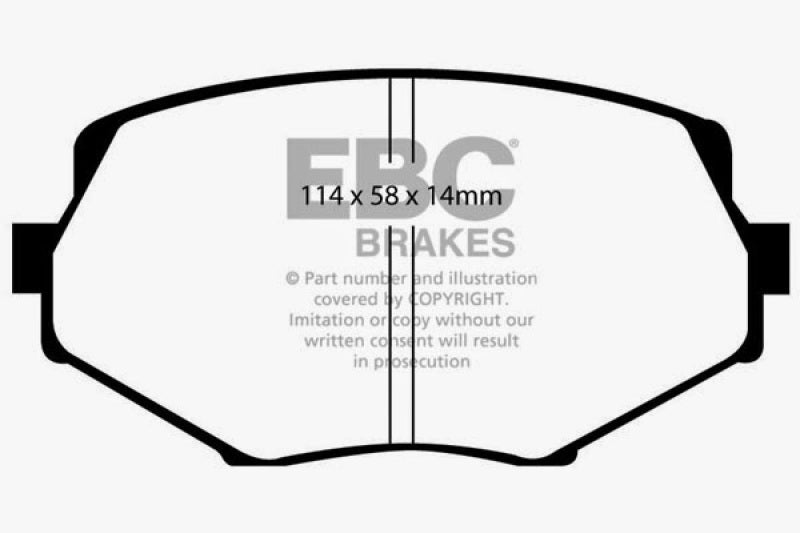 EBC 94-01 Mazda Miata MX5 1.8 Redstuff Front Brake Pads EBC 94-01 Mazda Miata MX5 1.8 Redstuff Front Brake Pads