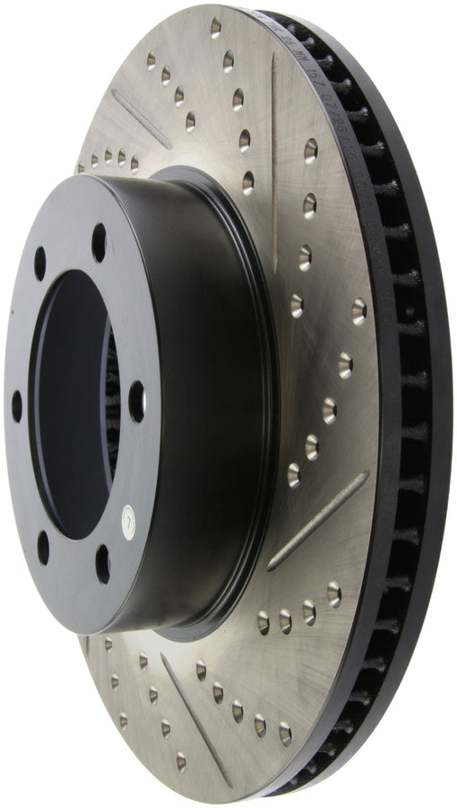 StopTech 00-06 Toyota Tundra / 01-07 Toyota Sequoia Front Left Slotted & Drilled Rotor StopTech 00-06 Toyota Tundra / 01-07 Toyota Sequoia Front Left Slotted & Drilled Rotor