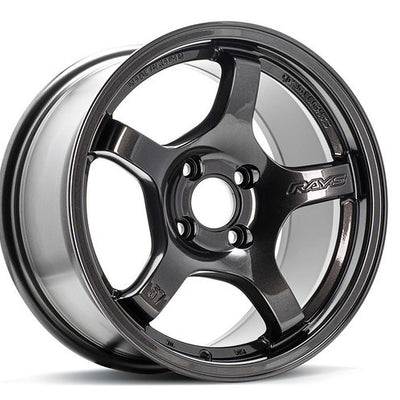 Gram Lights 57CR 15x8.0 +28 4x100 Super Dark Gunmetal Wheel