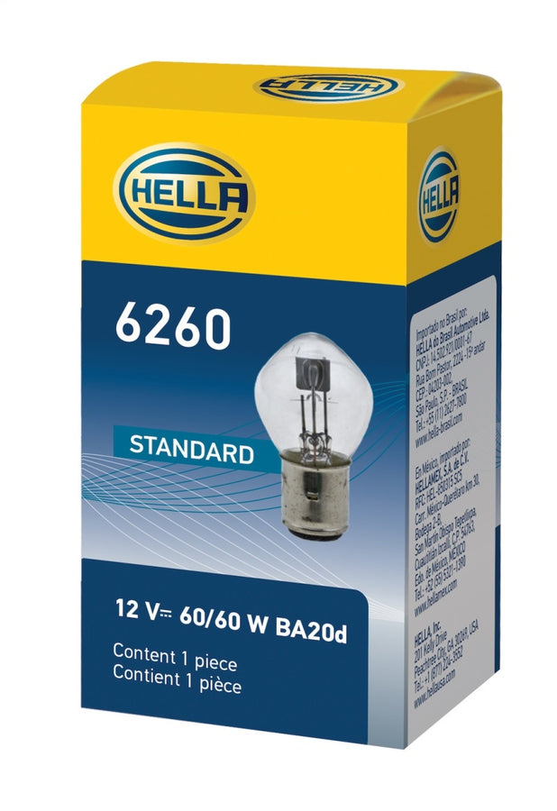 Hella Bulb 6260 12V 60/60W Ba20D B11 S2 Hella Bulb 6260 12V 60/60W Ba20D B11 S2