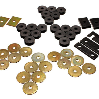 Energy Suspension 55-57 Chevy Full Size Convertible ONLY (Belair/Caprice/Impala) Blk Body Mount Set