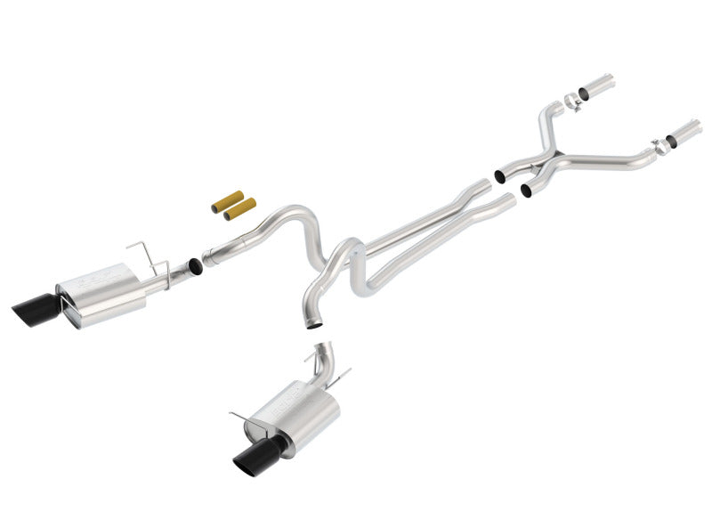 Borla 2011-2012 Mustang GT 5.0L Black Chrome 4.5in Rd Tip ATAK Catback Exhaust Borla 2011-2012 Mustang GT 5.0L Black Chrome 4.5in Rd Tip ATAK Catback Exhaust