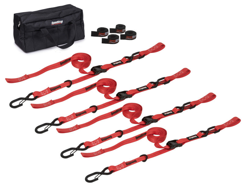 SpeedStrap 1In Motorcycle Tie-Down Kit - Red SpeedStrap 1In Motorcycle Tie-Down Kit - Red