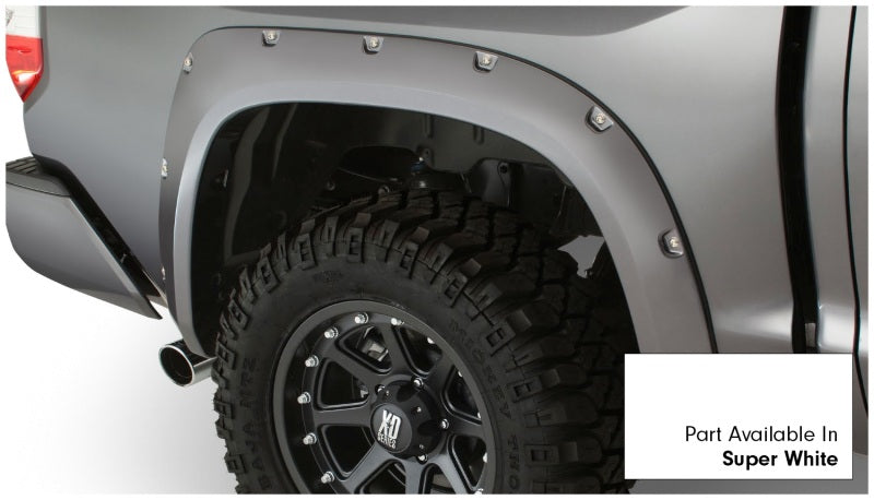 Bushwacker 16-18 Toyota Tundra Fleetside Pocket Style Flares 4pc 66.7/78.7/97.6in Bed - Super White Bushwacker 16-18 Toyota Tundra Fleetside Pocket Style Flares 4pc 66.7/78.7/97.6in Bed - Super White