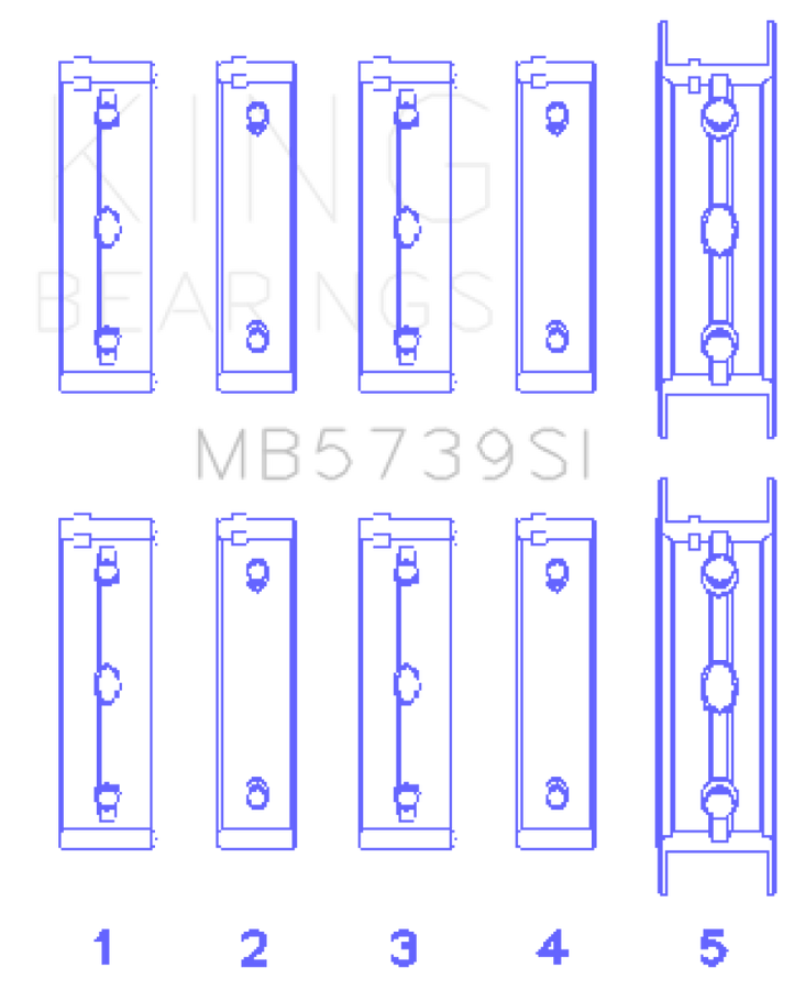 King Engine Bearings Subaru EJ20/EJ22/EJ25 Bi-Metal Silicon Aluminum Main Bearing Set - Size +.002mm King Engine Bearings Subaru EJ20/EJ22/EJ25 Bi-Metal Silicon Aluminum Main Bearing Set - Size +.002mm