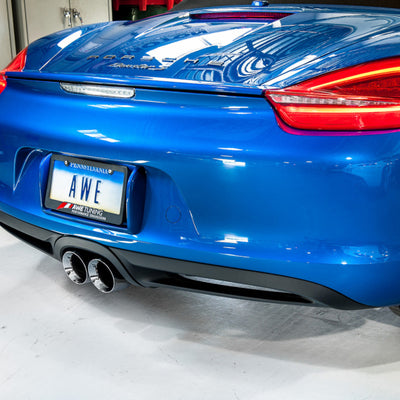 AWE Tuning Porsche 981 Performance Exhaust System - w/Chrome Silver Tips