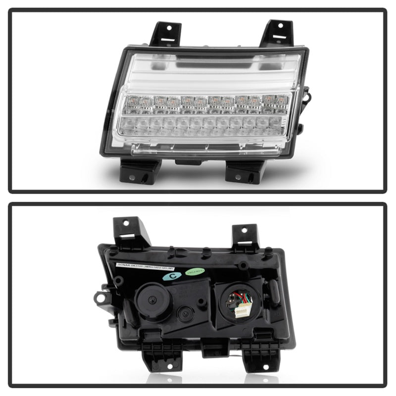 Spyder Jeep Wrangler 2018-2019 (LED Model Only) LED Front Bumper Lights - Sequential Signal - Chrome Spyder Jeep Wrangler 2018-2019 (LED Model Only) LED Front Bumper Lights - Sequential Signal - Chrome