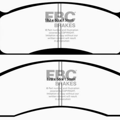 EBC 70 Ford Fairlane 4.1 Redstuff Front Brake Pads