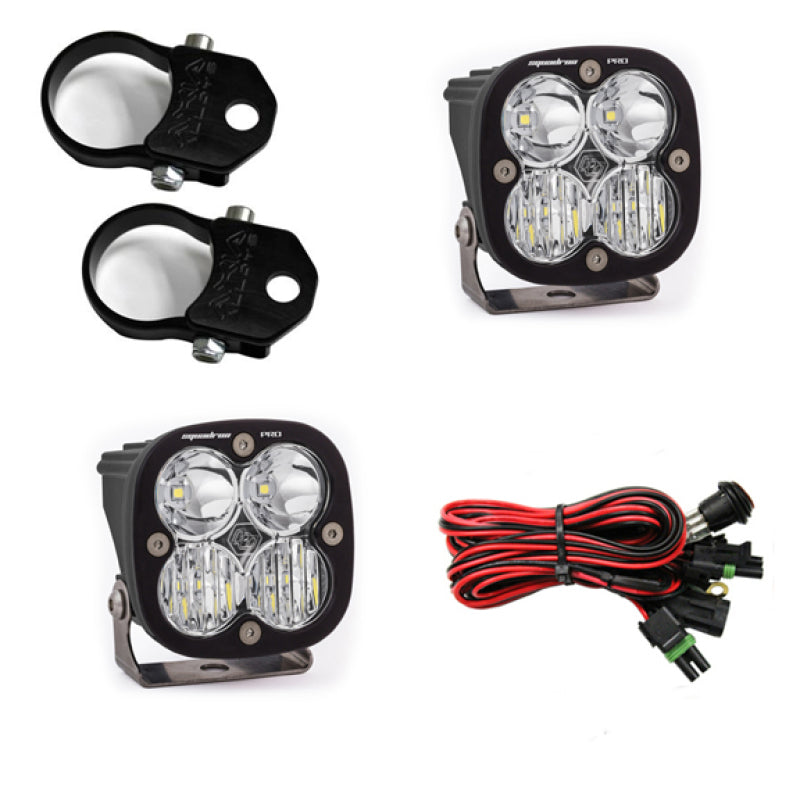 Baja Designs Squadron Pro LED Light Pods Kit w/Vertical Mounts/1.75in Harness Baja Designs Squadron Pro LED Light Pods Kit w/Vertical Mounts/1.75in Harness