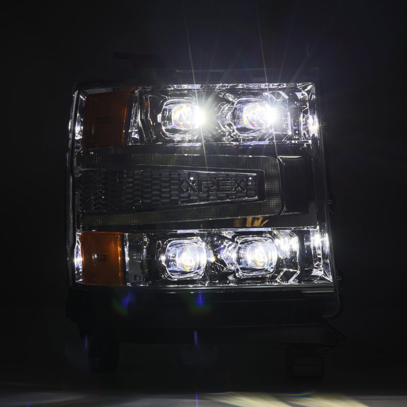 AlphaRex 16-18 Chevy 1500HD NOVA-Series LED Proj Headlights Chrm w/Actv Lgt/SeqSig & DRL(Req 810023) AlphaRex 16-18 Chevy 1500HD NOVA-Series LED Proj Headlights Chrm w/Actv Lgt/SeqSig & DRL(Req 810023)