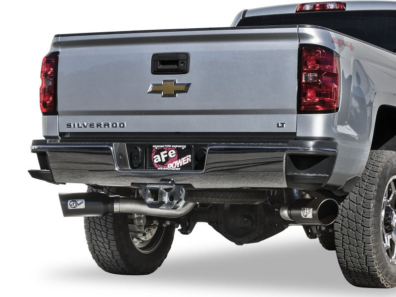 aFe Atlas Exhaust 4in Dual DPF-Back Al Steel w/ Black Tips 16-17 GM Diesel Truck V8-6.6L (td) LML aFe Atlas Exhaust 4in Dual DPF-Back Al Steel w/ Black Tips 16-17 GM Diesel Truck V8-6.6L (td) LML