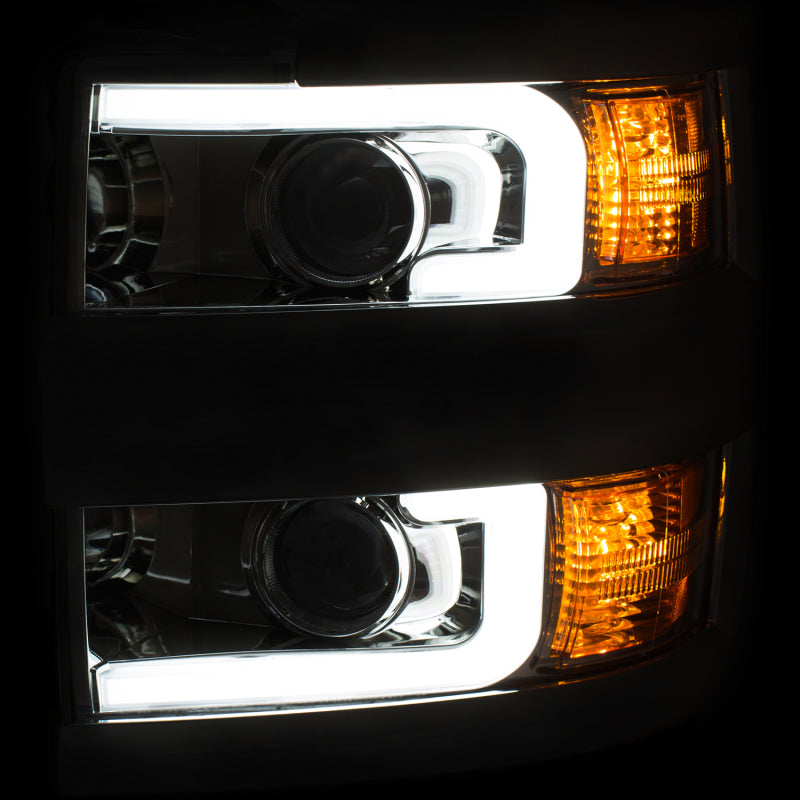 ANZO Projector Headlights 15-17 Chevrolet Silverado 2500HD / 3500HD Chrome w/ Chrome Rim ANZO Projector Headlights 15-17 Chevrolet Silverado 2500HD / 3500HD Chrome w/ Chrome Rim
