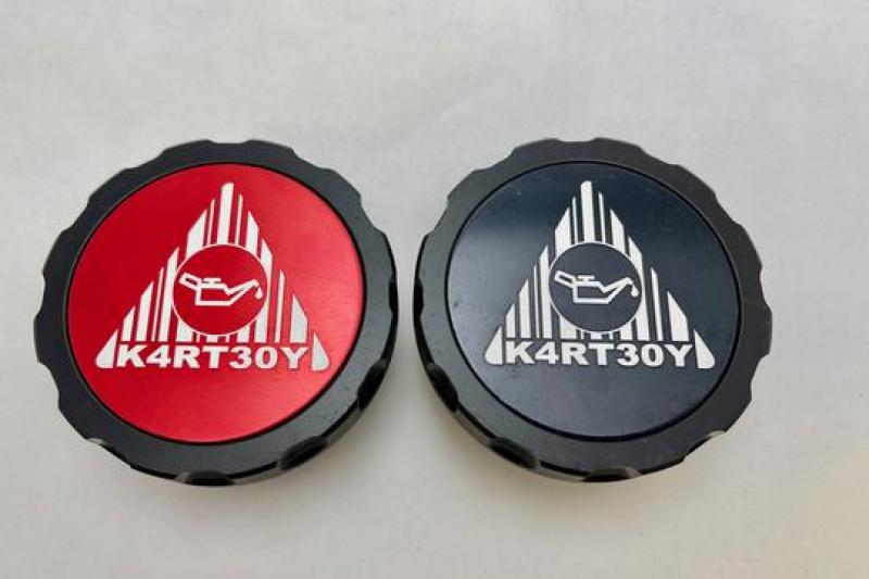 Kartboy Subaru Oil Cap w/Black and Red Center Logo Inserts Kartboy Subaru Oil Cap w/Black and Red Center Logo Inserts