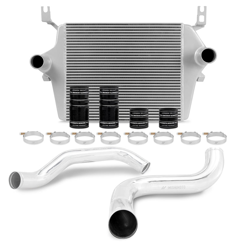 Mishimoto 99-03 Ford 7.3L Powerstroke PSD Silver Intercooler Kit w/ Polished Pipes Mishimoto 99-03 Ford 7.3L Powerstroke PSD Silver Intercooler Kit w/ Polished Pipes