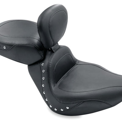 Mustang 00-15 Harley Softail Standard Rear Tire Sport Touring Solo Seat w/DBR Studs - Black