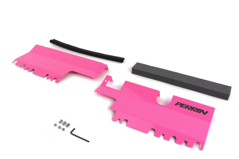 PERRIN 15-21 Subaru WRX/STI Radiator Shroud (Without OEM Intake Scoop) - Hyper Pink PERRIN 15-21 Subaru WRX/STI Radiator Shroud (Without OEM Intake Scoop) - Hyper Pink