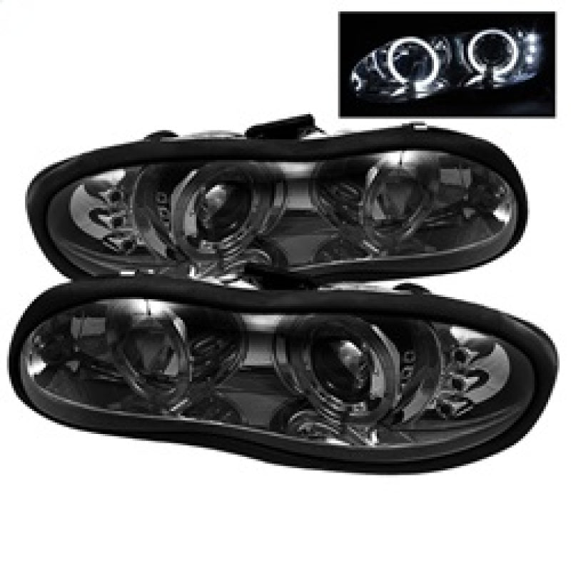 Spyder Chevy Camaro 98-02 Projector Headlights LED Halo LED Smke - Low H1 PRO-YD-CCAM98-HL-SM Spyder Chevy Camaro 98-02 Projector Headlights LED Halo LED Smke - Low H1 PRO-YD-CCAM98-HL-SM