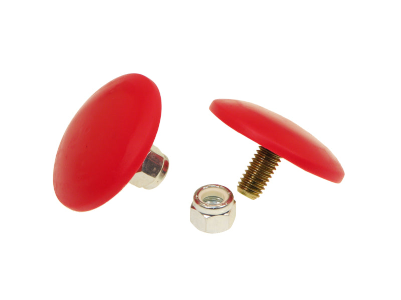 Prothane Universal Bump Stop 3/8X2 Ultra Thin Button - Red Prothane Universal Bump Stop 3/8X2 Ultra Thin Button - Red