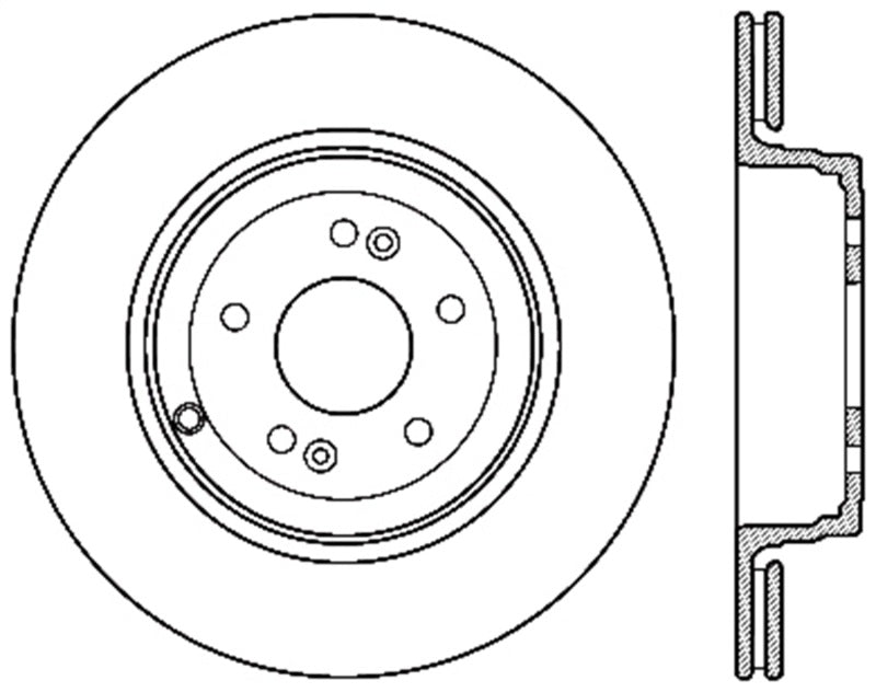 StopTech 10 Hyundai Genesis Coupe w/ Factory Brembo Slotted & Drilled Left Rear Rotor StopTech 10 Hyundai Genesis Coupe w/ Factory Brembo Slotted & Drilled Left Rear Rotor