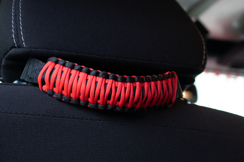 Fishbone Offroad Head Rest Paracord Grab Handles Red Fishbone Offroad Head Rest Paracord Grab Handles Red