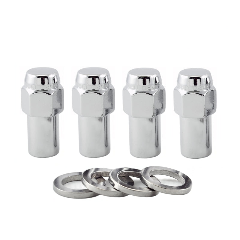 McGard Hex Lug Nut (Long Shank - .946in.) 7/16-20 / 13/16 Hex / 1.85in. Length (4-Pack) - Chrome McGard Hex Lug Nut (Long Shank - .946in.) 7/16-20 / 13/16 Hex / 1.85in. Length (4-Pack) - Chrome