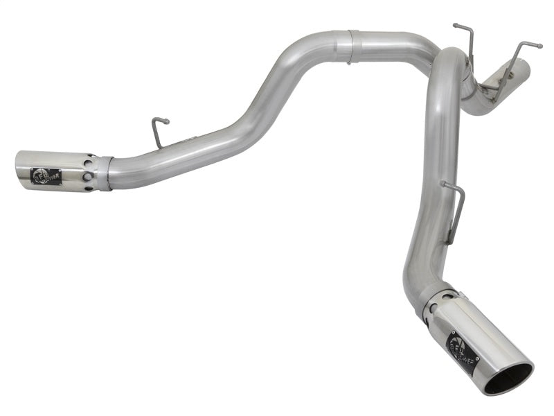aFe ATLAS 4in DPF-Back Alum Steel Exhaust System w/Dual Exit Polished Tip 2017 GM Duramax 6.6L (td) aFe ATLAS 4in DPF-Back Alum Steel Exhaust System w/Dual Exit Polished Tip 2017 GM Duramax 6.6L (td)