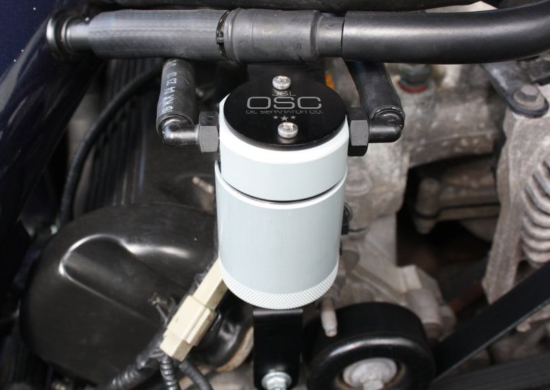 J&L 99-04 Ford Mustang GT Passenger Side Oil Separator 3.0 - Clear Anodized J&L 99-04 Ford Mustang GT Passenger Side Oil Separator 3.0 - Clear Anodized