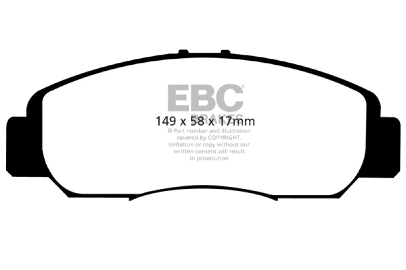 EBC 06-11 Acura CSX (Canada) 2.0 Yellowstuff Front Brake Pads EBC 06-11 Acura CSX (Canada) 2.0 Yellowstuff Front Brake Pads