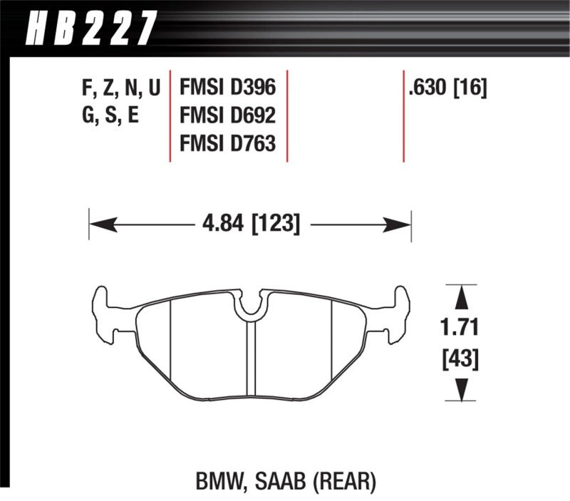 Hawk 92-95 BMW 325iS / 96-02 BMW M3 DTC-70 Race Rear Brake Pads Hawk 92-95 BMW 325iS / 96-02 BMW M3 DTC-70 Race Rear Brake Pads