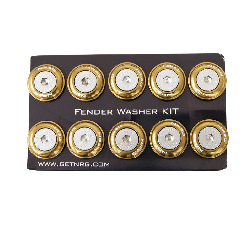 NRG Fender Washer Kit w/Rivets For Plastic (Titanium) - Set of 10 NRG Fender Washer Kit w/Rivets For Plastic (Titanium) - Set of 10
