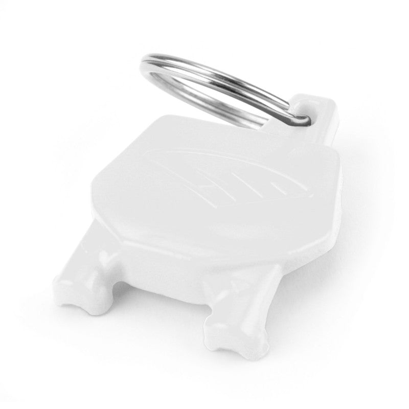 Cycra Key Ring with Number Plate - White Cycra Key Ring with Number Plate - White