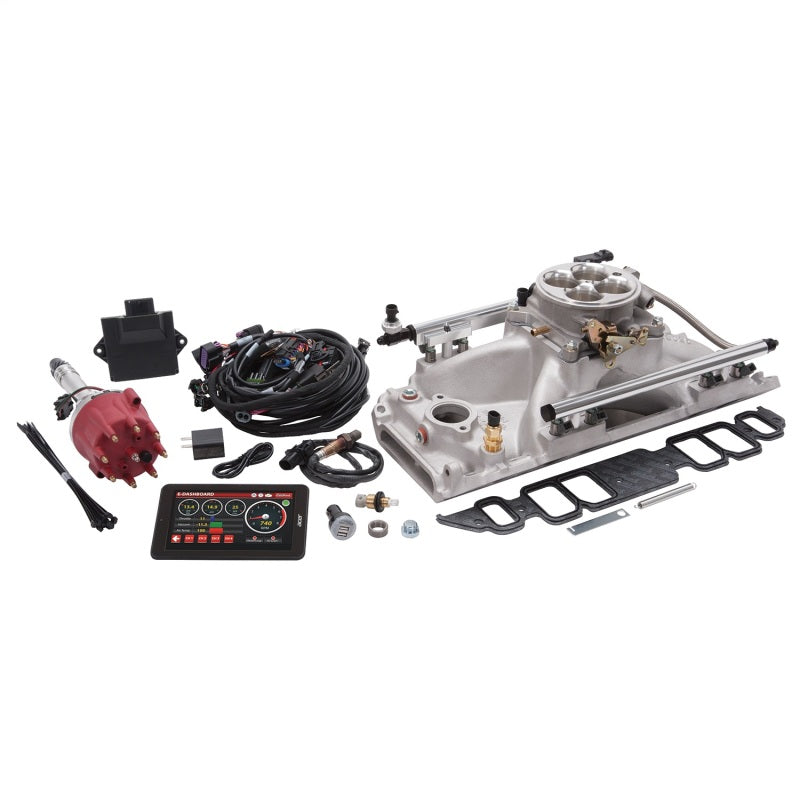 Edelbrock Pro Flo 4 EFI System Seq Port BBC Rect Port 9.8 Deck 775 Max HP 60lb/hr Satin Finish Edelbrock Pro Flo 4 EFI System Seq Port BBC Rect Port 9.8 Deck 775 Max HP 60lb/hr Satin Finish