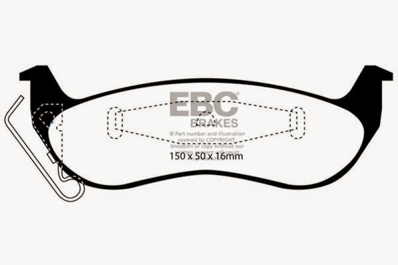 EBC 03+ Ford Crown Victoria 4.6 Redstuff Rear Brake Pads EBC 03+ Ford Crown Victoria 4.6 Redstuff Rear Brake Pads