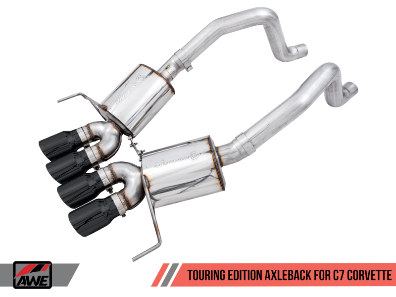 AWE Tuning 14-19 Chevy Corvette C7 Z06/ZR1 Touring Edition Axle-Back Exhaust w/Black Tips AWE Tuning 14-19 Chevy Corvette C7 Z06/ZR1 Touring Edition Axle-Back Exhaust w/Black Tips