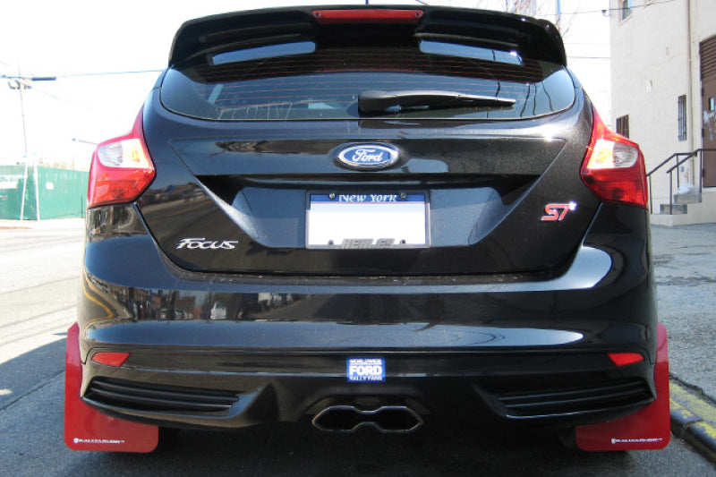 Rally Armor 12-19 Ford Focus ST / 16-19 RS Nitrous Blue UR Mud Flap w/White Logo Rally Armor 12-19 Ford Focus ST / 16-19 RS Nitrous Blue UR Mud Flap w/White Logo