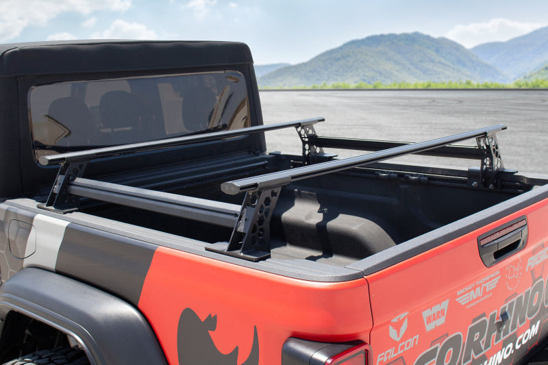 Go Rhino 20-22 Jeep Gladiator JT/16-22 Toy. Tacoma/05-21 Nssn Frontier XRS Cross Bars Kit - Tex. Blk Go Rhino 20-22 Jeep Gladiator JT/16-22 Toy. Tacoma/05-21 Nssn Frontier XRS Cross Bars Kit - Tex. Blk