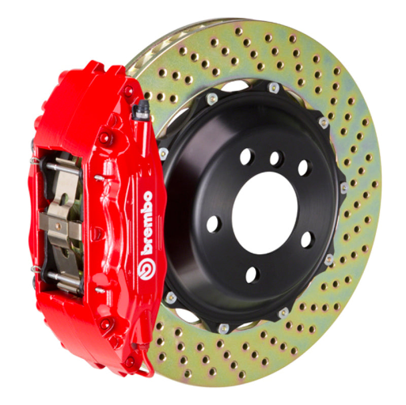 Brembo 97-04 Corvette C5 Front GT BBK 4 Piston Cast 2pc 355x32 2pc Rotor Drilled-Red Brembo 97-04 Corvette C5 Front GT BBK 4 Piston Cast 2pc 355x32 2pc Rotor Drilled-Red