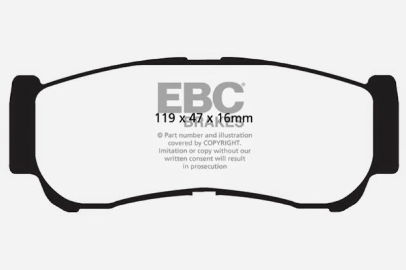 EBC 07-09 Hyundai Santa Fe 2.7 Greenstuff Rear Brake Pads EBC 07-09 Hyundai Santa Fe 2.7 Greenstuff Rear Brake Pads
