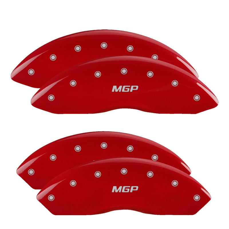 MGP 4 Caliper Covers Engraved Front & Rear MGP Red finish silver ch MGP 4 Caliper Covers Engraved Front & Rear MGP Red finish silver ch
