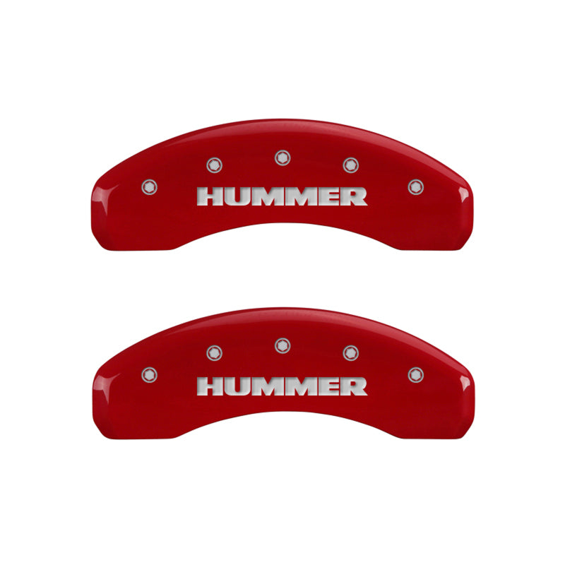 MGP 4 Caliper Covers Engraved Front & Rear Hummer Red finish silver ch MGP 4 Caliper Covers Engraved Front & Rear Hummer Red finish silver ch
